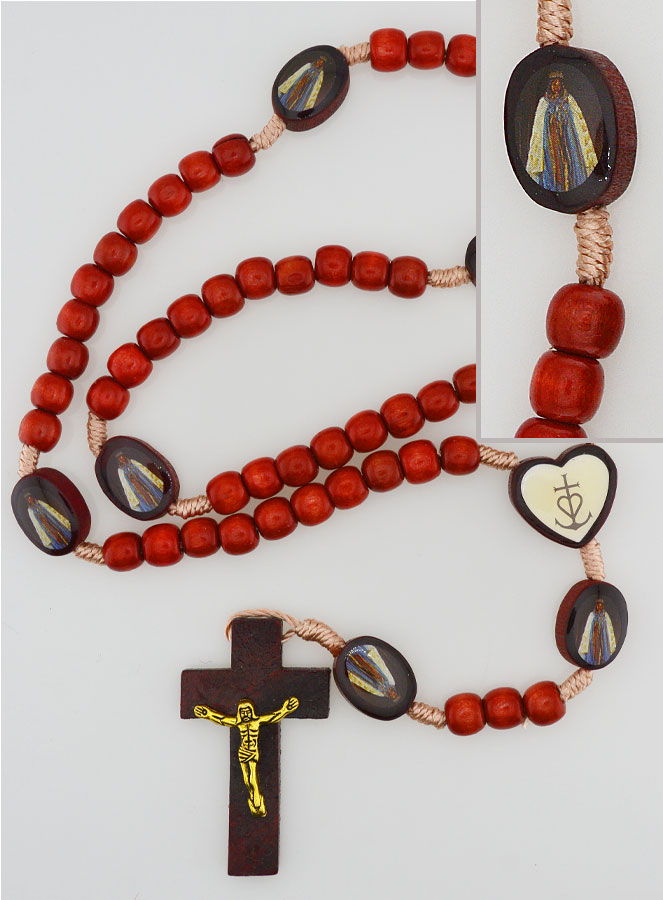 Chapelet Sainte Sara - Grains en Bois (pic 1)