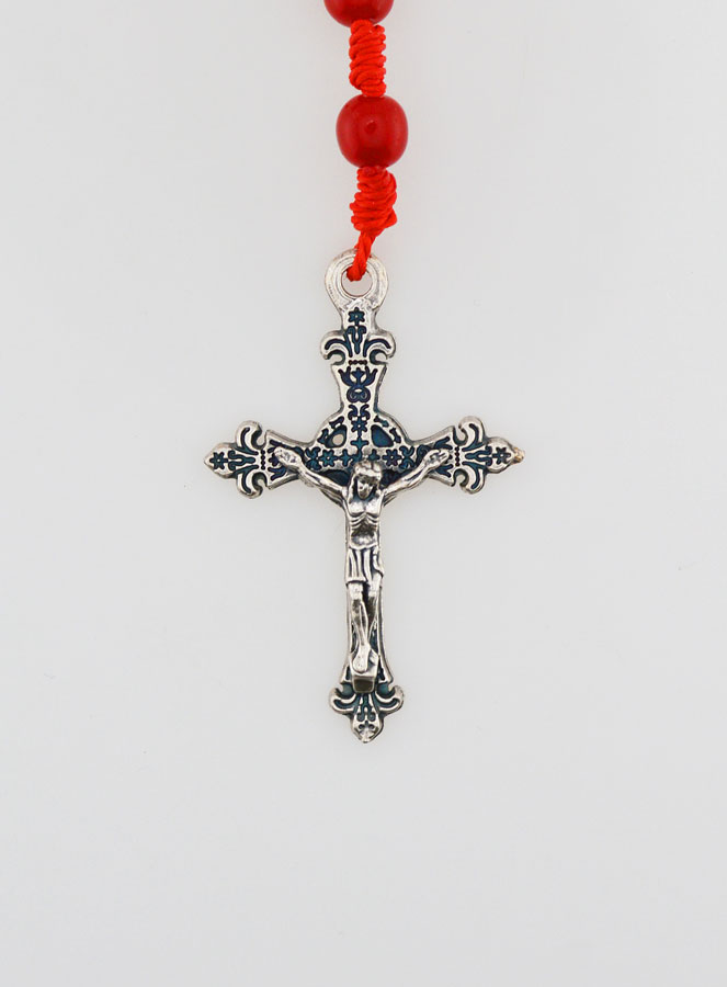 Chapelet Enfant en Perles de Verre - Rouge (pic 3)