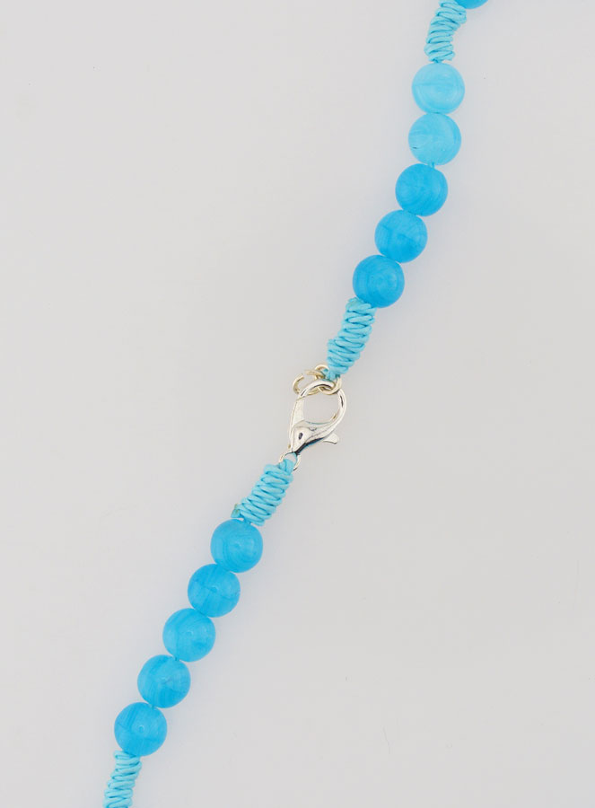Chapelet Enfant en Perles de Verre - Bleu (pic 4)