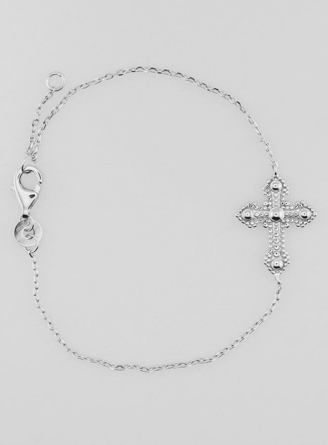 Bracelet Religieux en Argent - Croix Orthodoxe (pic 1)