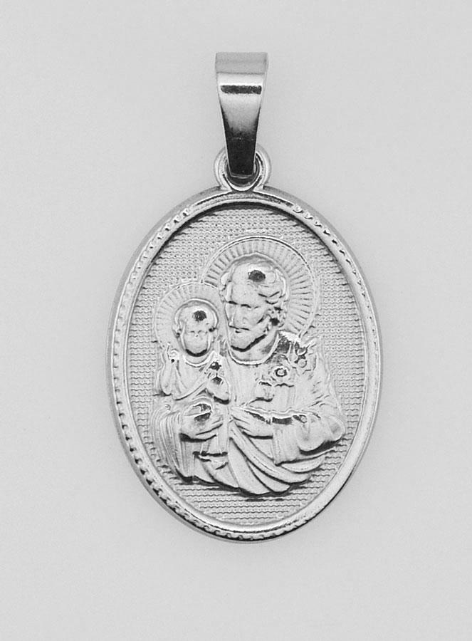 Médaille Saint Joseph en Inox - 21mm (pic 1)
