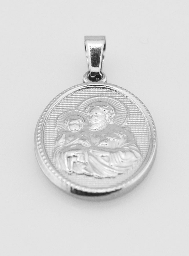 Médaille Saint Joseph en Inox - 21mm (pic 2)