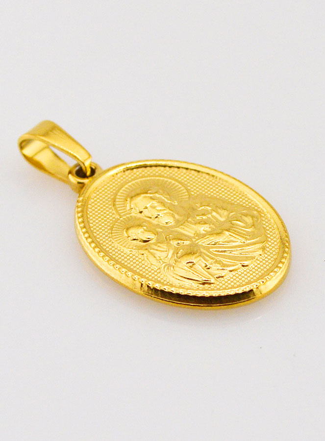 Médaille Saint Joseph en Inox Doré - 21mm (pic 3)