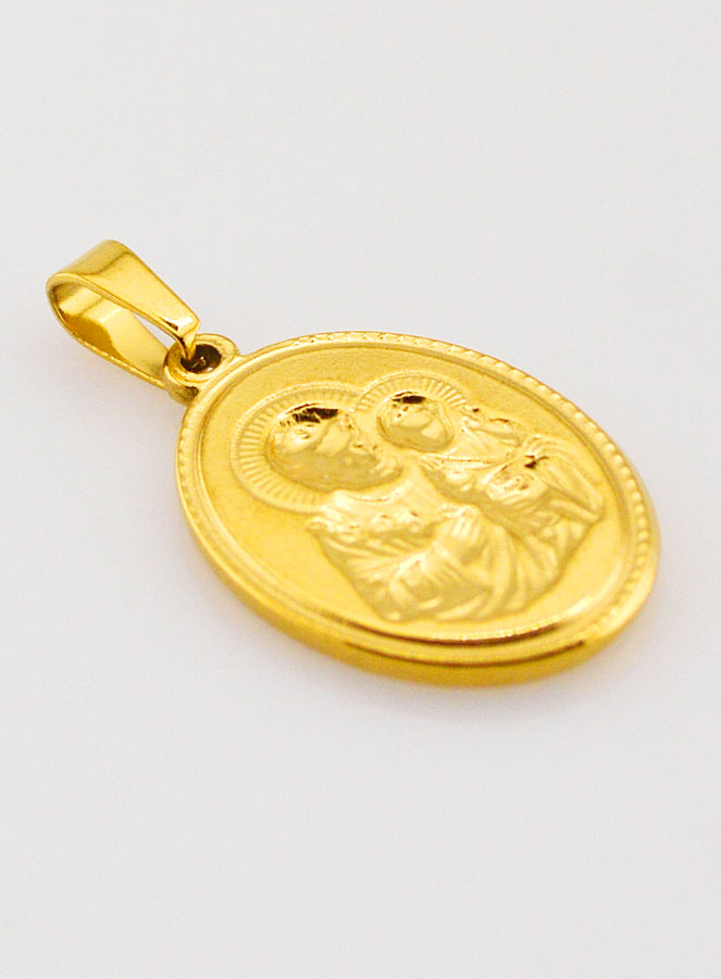 Médaille Saint Joseph en Inox Doré - 21mm (pic 4)