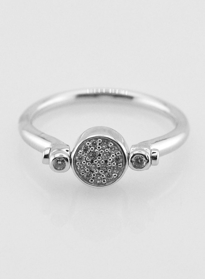 Bague en Argent Massif Solitaire - T54 (pic 1)
