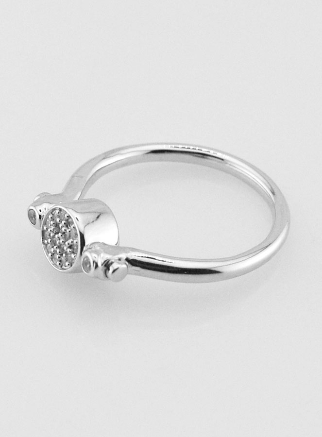 Bague en Argent Massif Solitaire - T54 (pic 3)