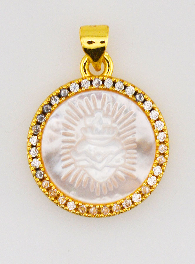 Pendentif en Nacre Ex-Voto 22mm (pic 1)