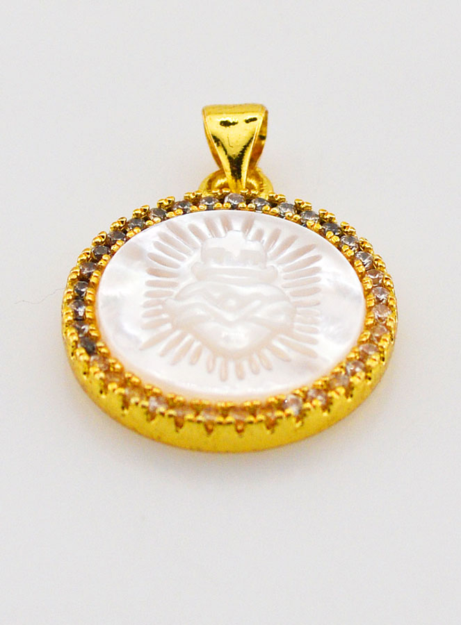 Pendentif en Nacre Ex-Voto 22mm (pic 2)