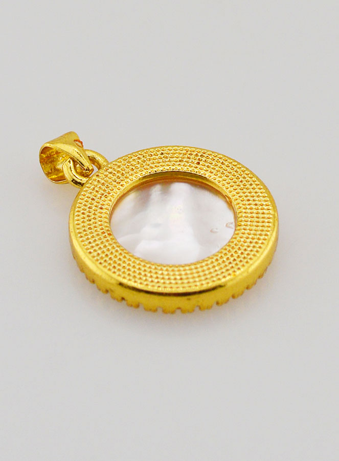 Pendentif en Nacre Saint Michel - 22mm (pic 4)
