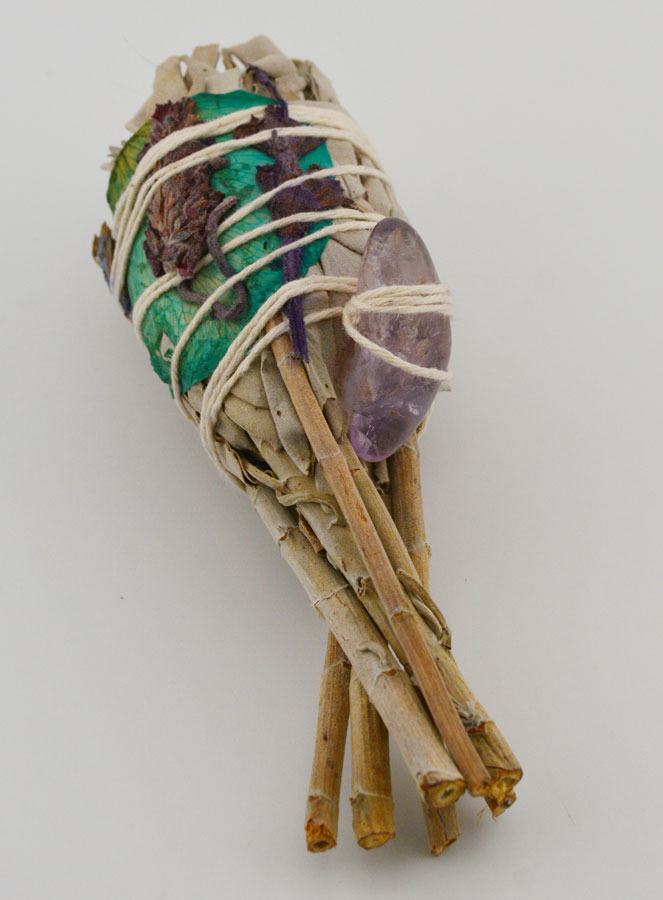 Smudge Torche de Sauge Blanche Lavande & Améthyste (pic 2)
