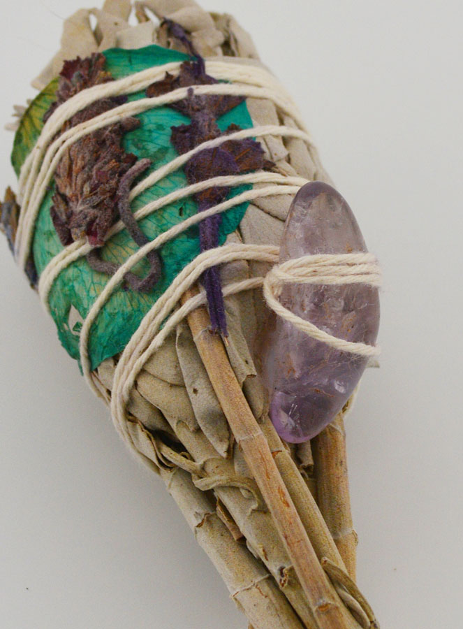 Smudge Torche de Sauge Blanche Lavande & Améthyste (pic 4)