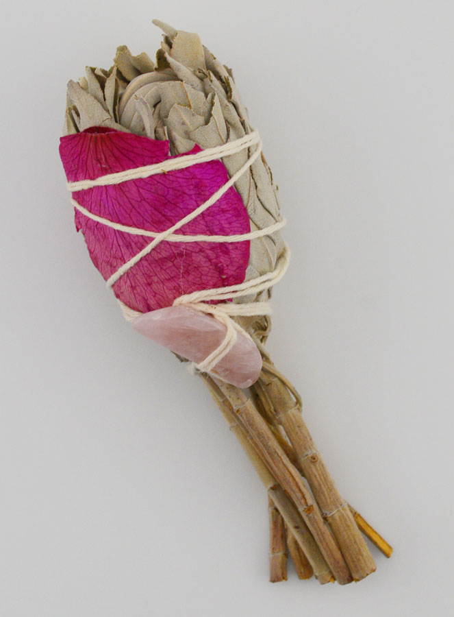 Smudge Torche de Sauge Blanche & Quartz Rose (pic 1)