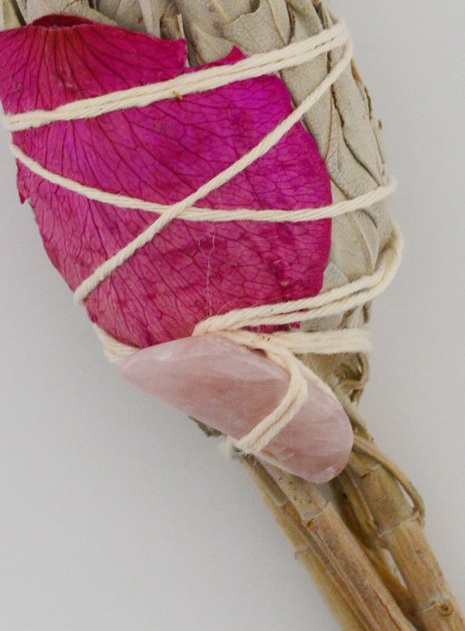 Smudge Torche de Sauge Blanche & Quartz Rose (pic 3)