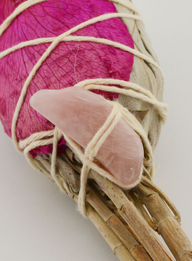 Smudge Torche de Sauge Blanche & Quartz Rose (pic 4)