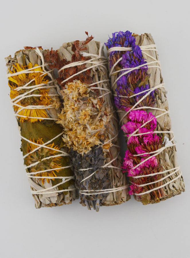 Set de 3 Smudges de Sauge & Pétales Douceur (pic 1)