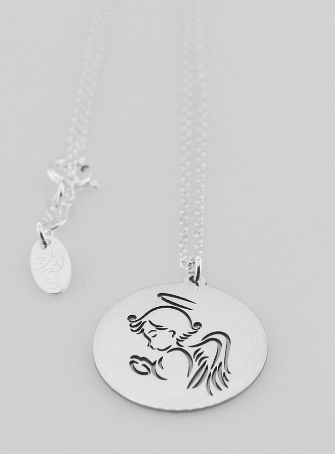 Collier Religieux en Argent - Ange Ajouré (pic 3)
