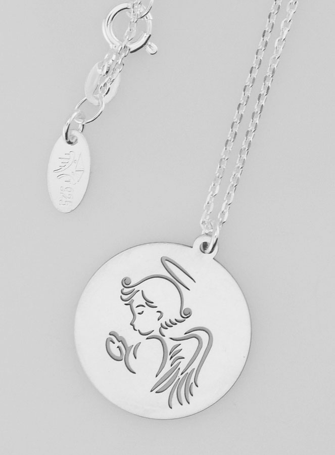 Collier Religieux en Argent - Ange Ajouré (pic 4)