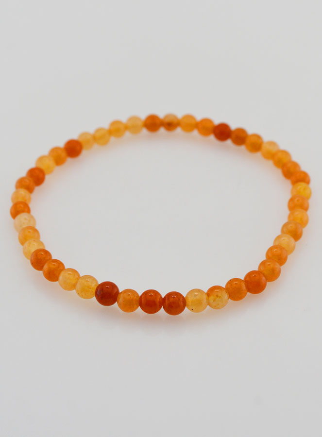 Bracelet en Pierre Naturelle d'Aventurine Orange - 4mm (pic 2)