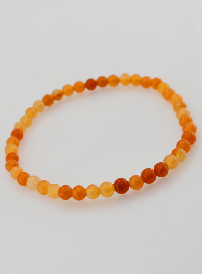 Bracelet en Pierre Naturelle d'Aventurine Orange - 4mm (pic 3)