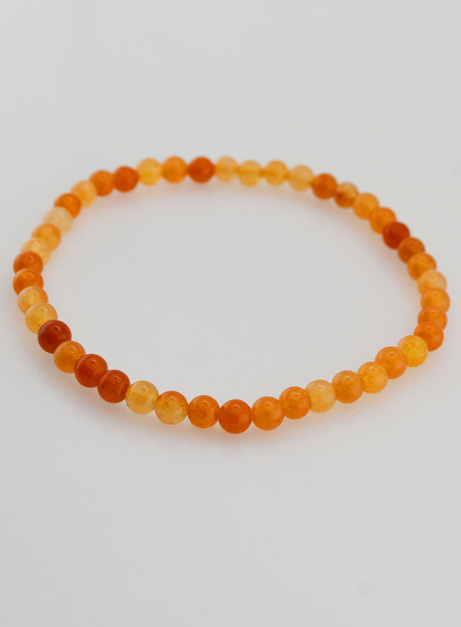 Bracelet en Pierre Naturelle d'Aventurine Orange - 4mm (pic 4)
