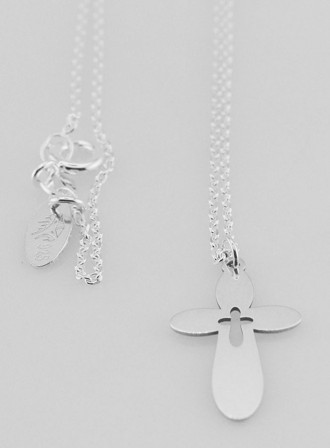 Collier Religieux & Croix Arrondie - Argent 925/1000 (pic 3)