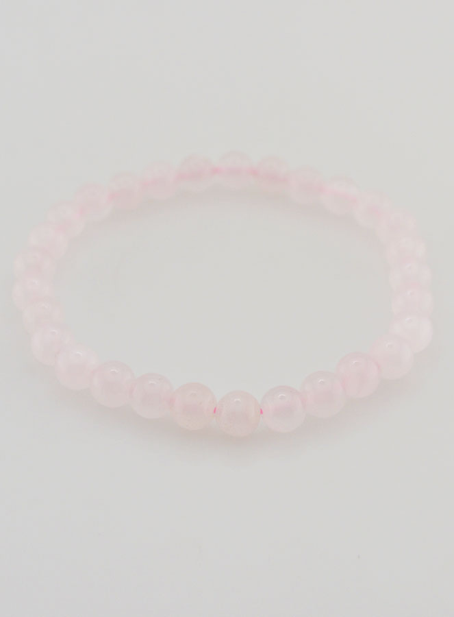 Bracelet en Pierre Naturelle de Calcite Rose - 6mm (pic 2)