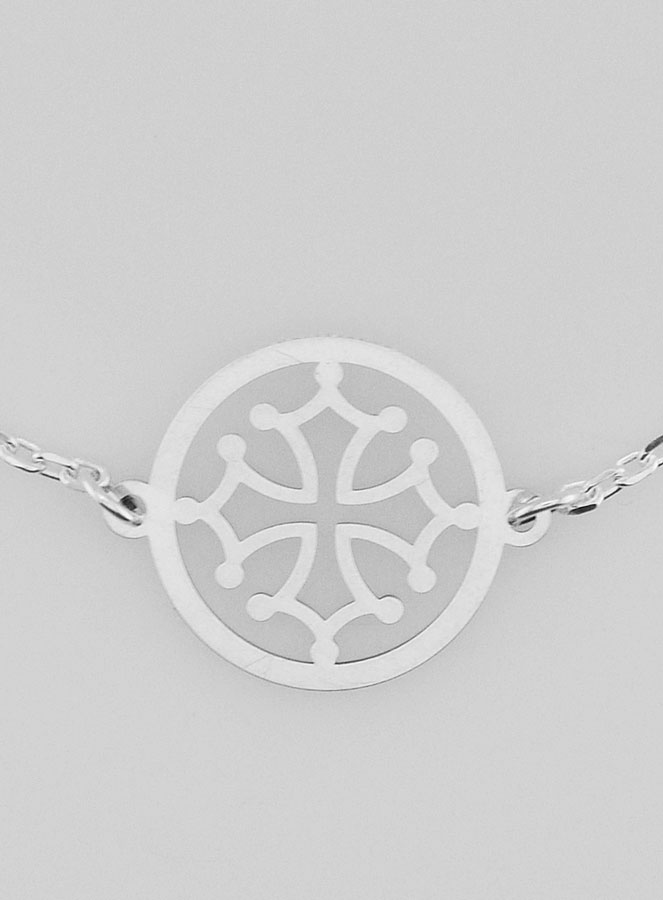 Bracelet en Argent Massif - Croix Occitane (pic 4)