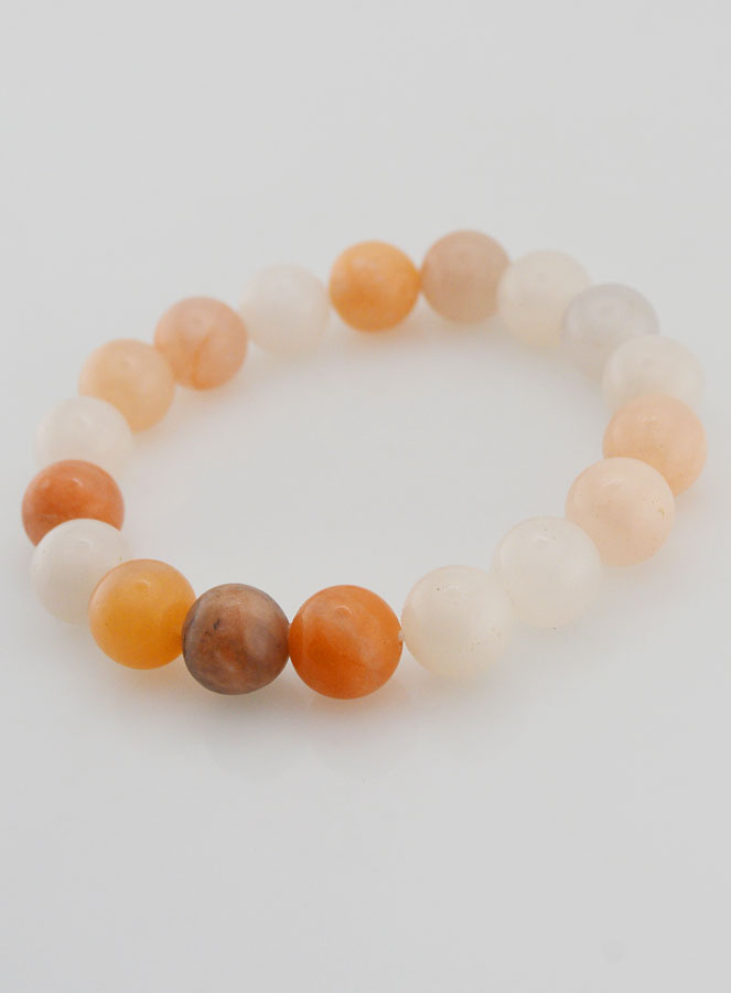Bracelet en Pierre Naturelle d'Aventurine Pêche - 10mm (pic 4)