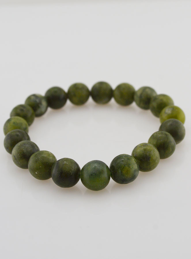 Bracelet en Pierre Naturelle de Jade Néphrite - 10mm (pic 2)