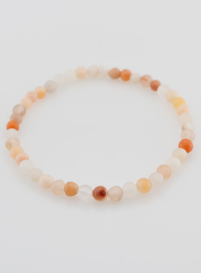 Bracelet en Pierre Naturelle d'Aventurine Pêche - 4mm (pic 2)