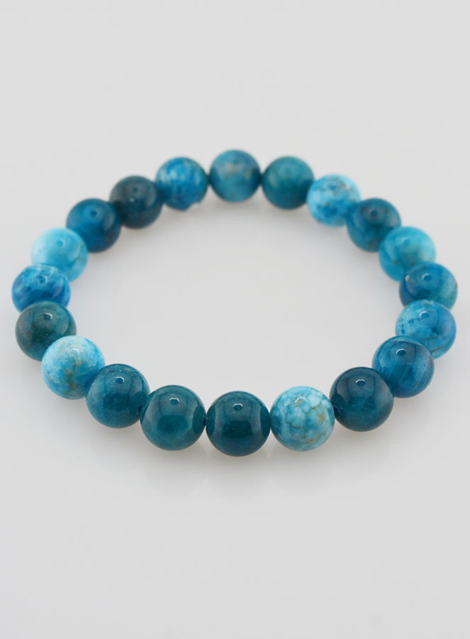 Bracelet en Pierre Naturelle d'Apatite - 10mm (pic 2)