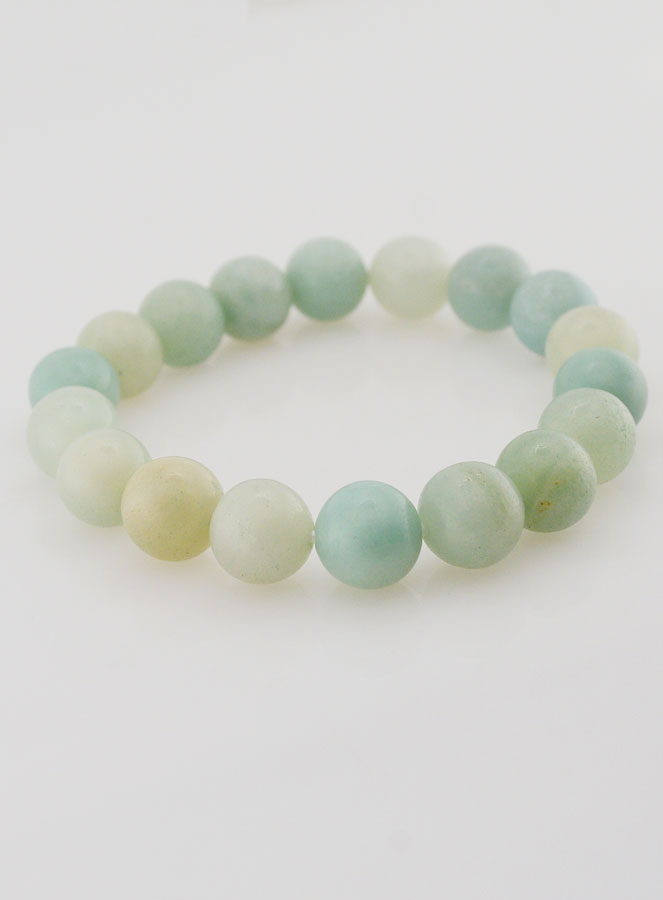 Bracelet en Pierre Naturelle d'Amazonite - 10mm (pic 3)