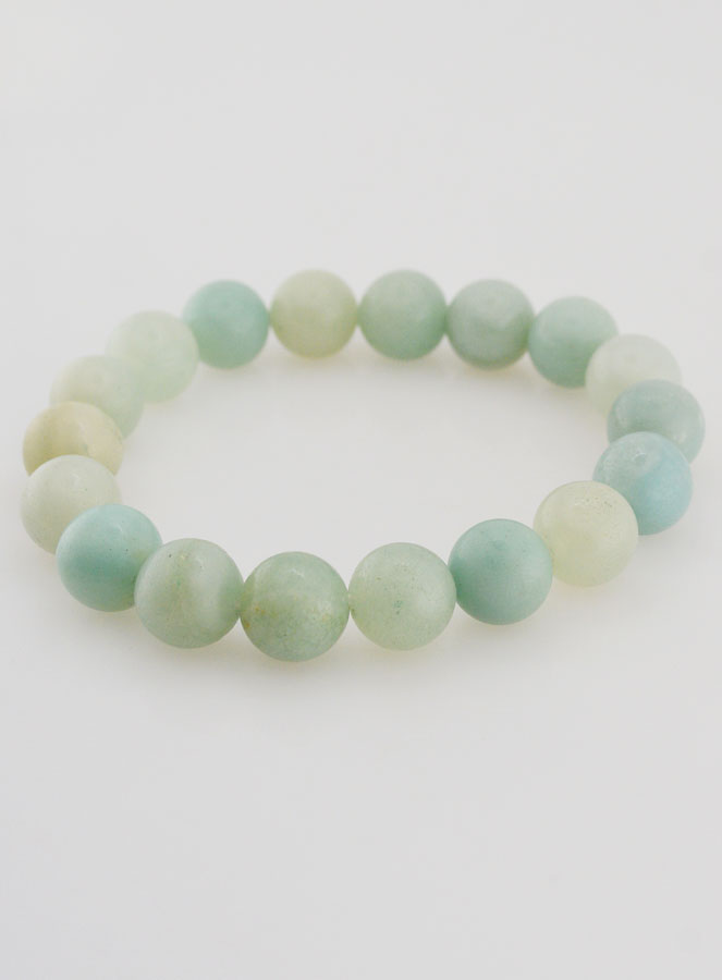 Bracelet en Pierre Naturelle d'Amazonite - 10mm (pic 4)