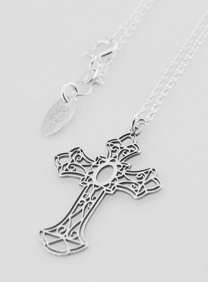 Collier Religieux & Croix - Argent 925/1000 (pic 1)