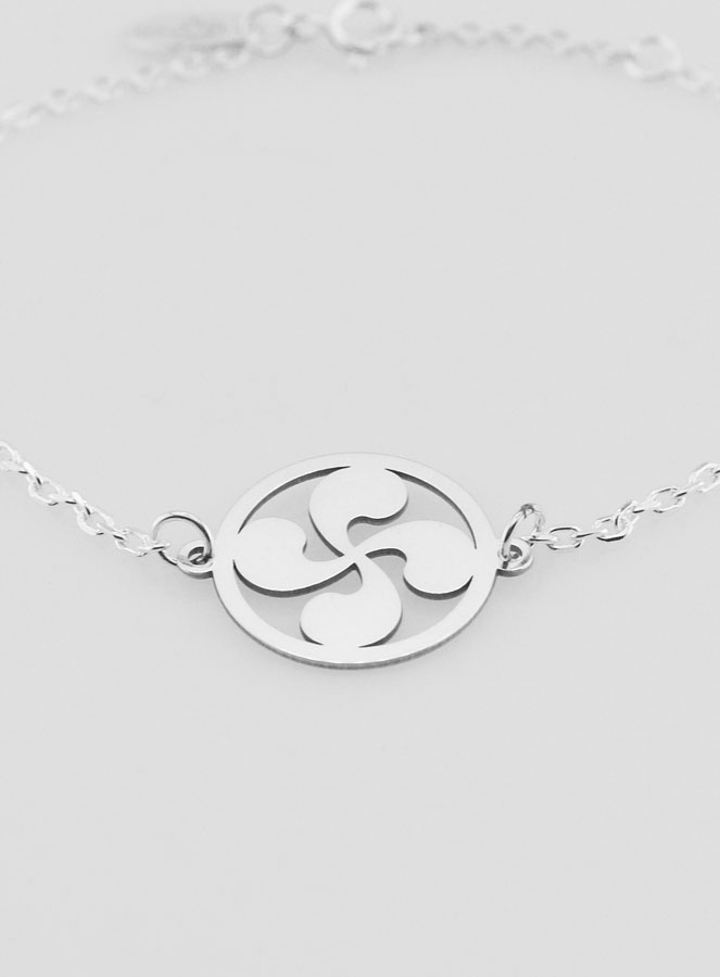 Bracelet en Argent Massif - Croix Basque (pic 1)