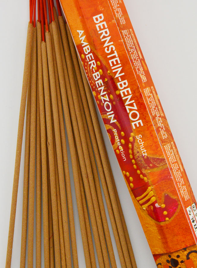 Encens en Bâtonnets Benjoin & Ambre 20g - Sans Charbon (pic 3)