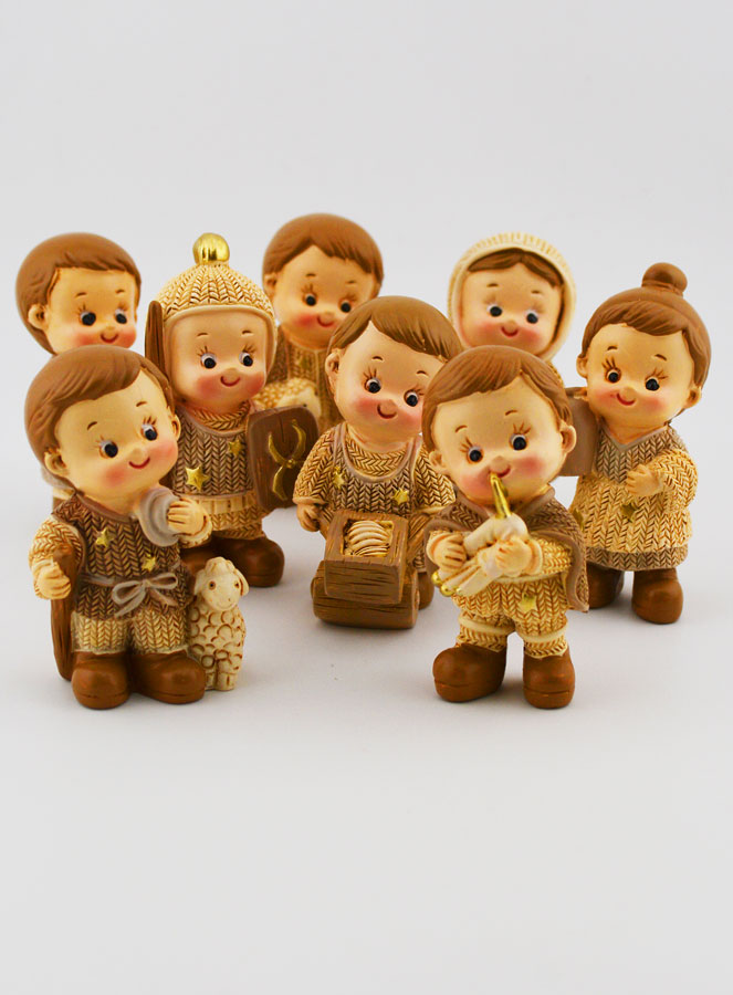Crèche de Noël Enfantine 8 Santons - 5cm (pic 1)
