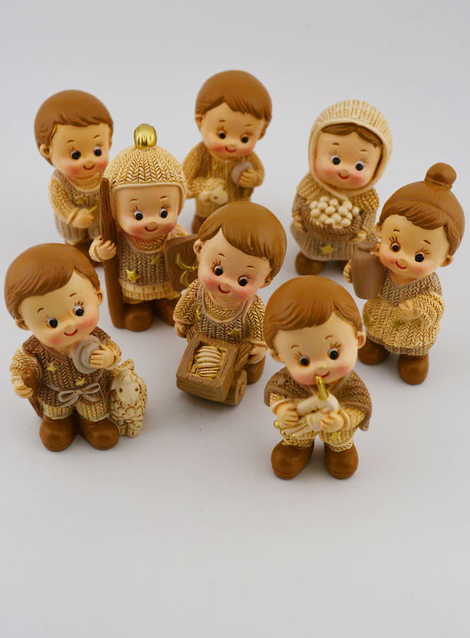 Crèche de Noël Enfantine 8 Santons - 5cm (pic 2)
