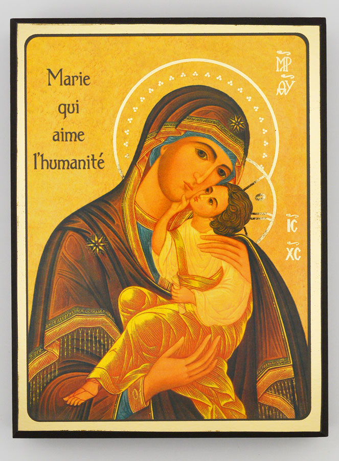 Icône Religieuse Vierge de Tendresse - 14cm (pic 1)