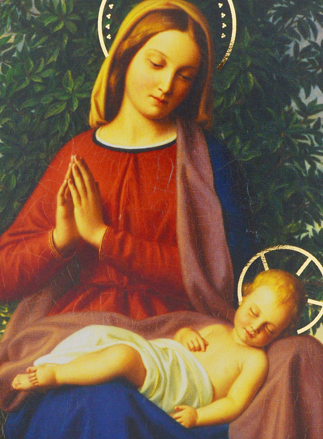 Icône Religieuse Vierge en Contemplation - 14cm (pic 2)