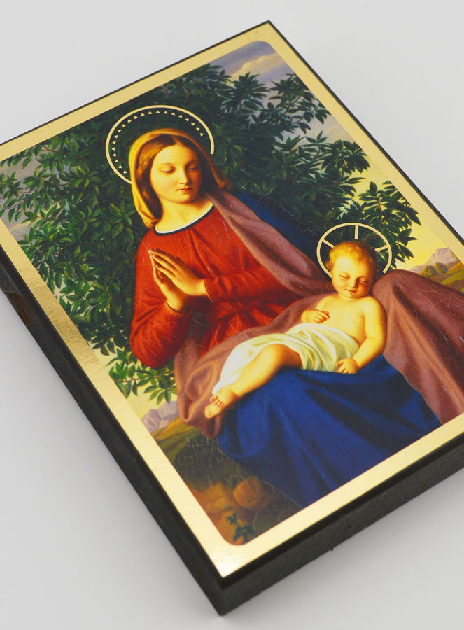 Icône Religieuse Vierge en Contemplation - 14cm (pic 3)