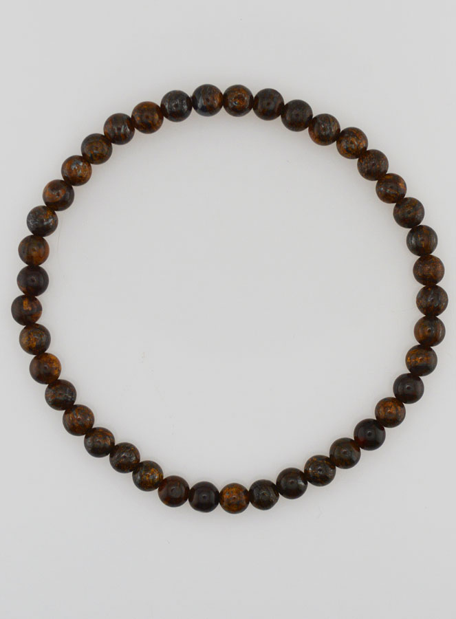 Bracelet en Pierre Naturelle de Bronzite - 4mm (pic 1)