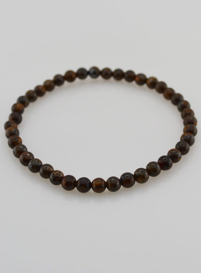 Bracelet en Pierre Naturelle de Bronzite - 4mm (pic 2)