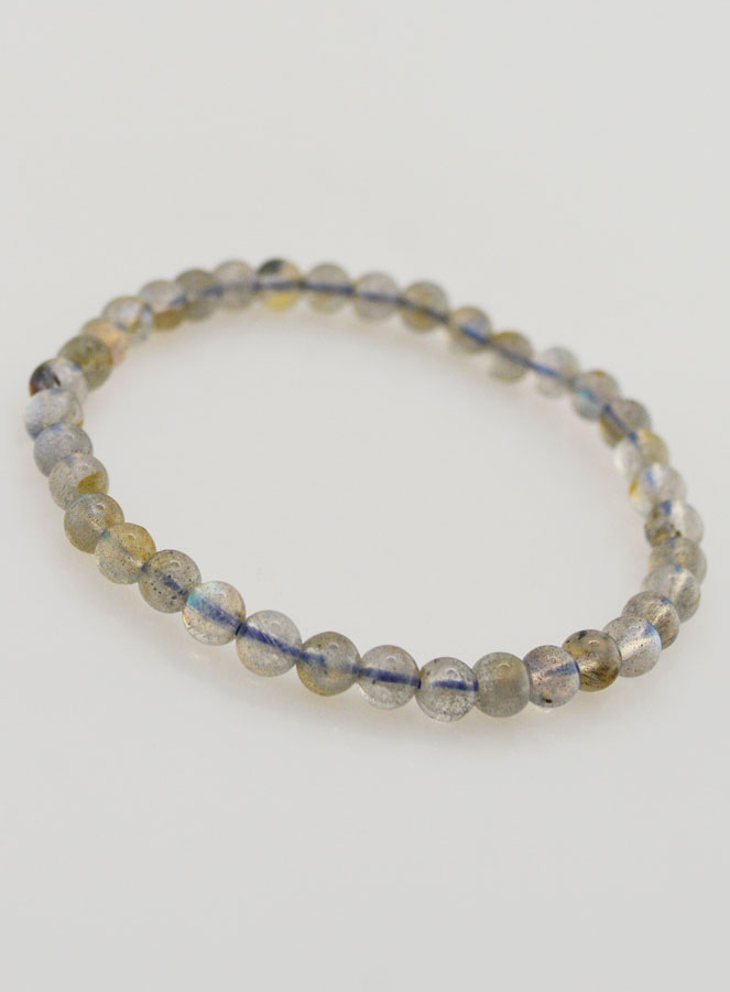 Bracelet en Pierre Naturelle de Labradorite AA - 4mm (pic 3)
