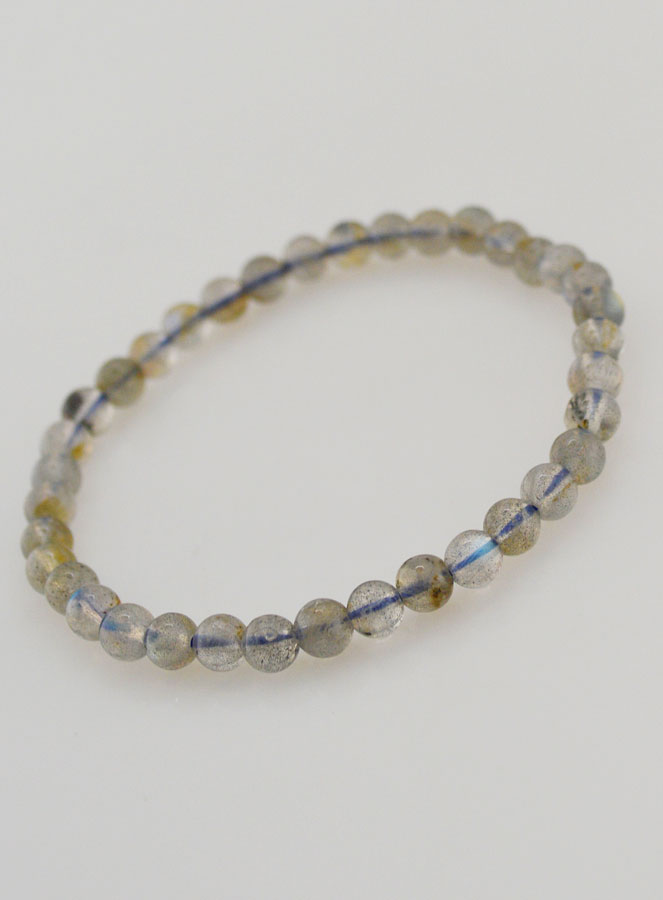 Bracelet en Pierre Naturelle de Labradorite AA - 4mm (pic 4)