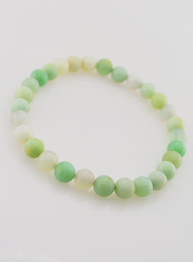 Bracelet en Pierre Naturelle de Chrysoprase 6mm AA+ (pic 3)