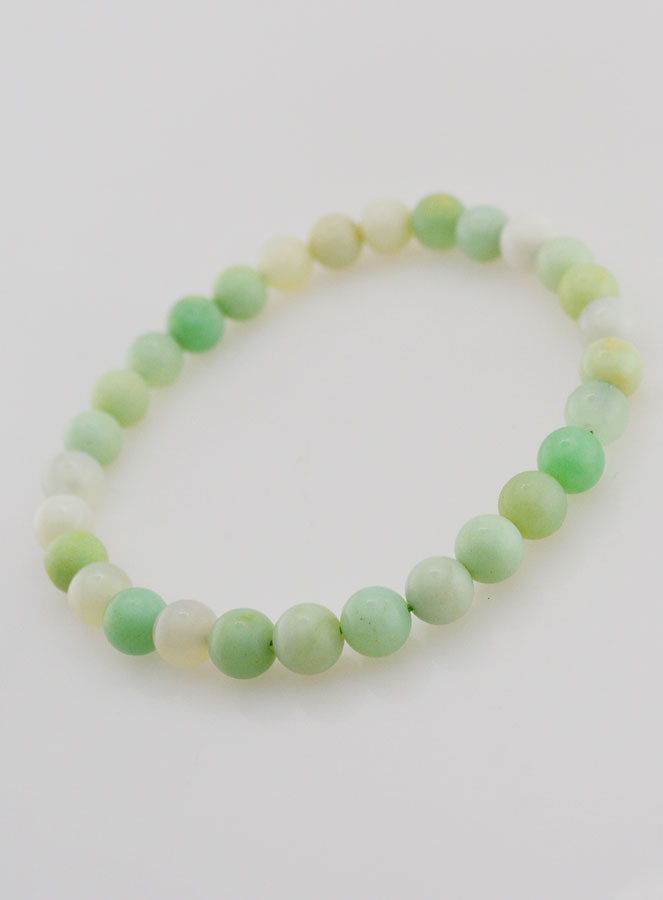Bracelet en Pierre Naturelle de Chrysoprase 6mm AA+ (pic 4)
