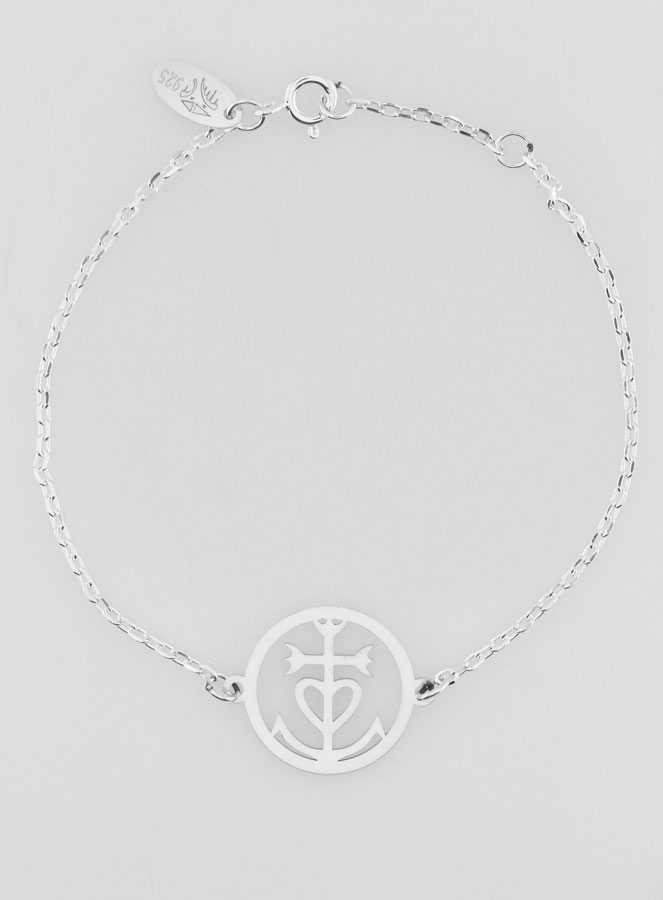 Bracelet en Argent Massif - Croix de Camargue (pic 1)