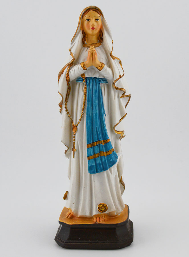 Statue Religieuse Notre Dame de Lourdes - 15cm (pic 1)