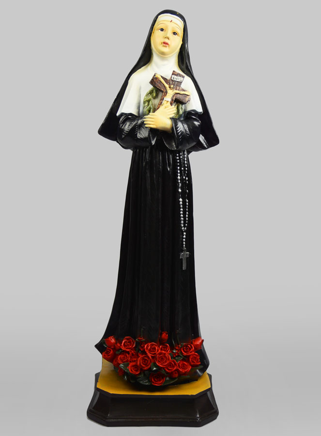 Statue Religieuse de Sainte Rita aux Roses - 60cm (pic 1)
